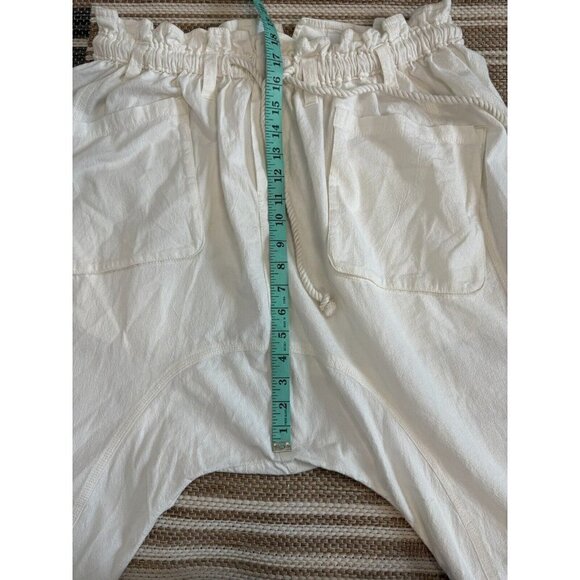 Free People Runyon Oversized Solid Harem Pants‎ Paperbag Waist Cream Size Small - Picture 13 of 15